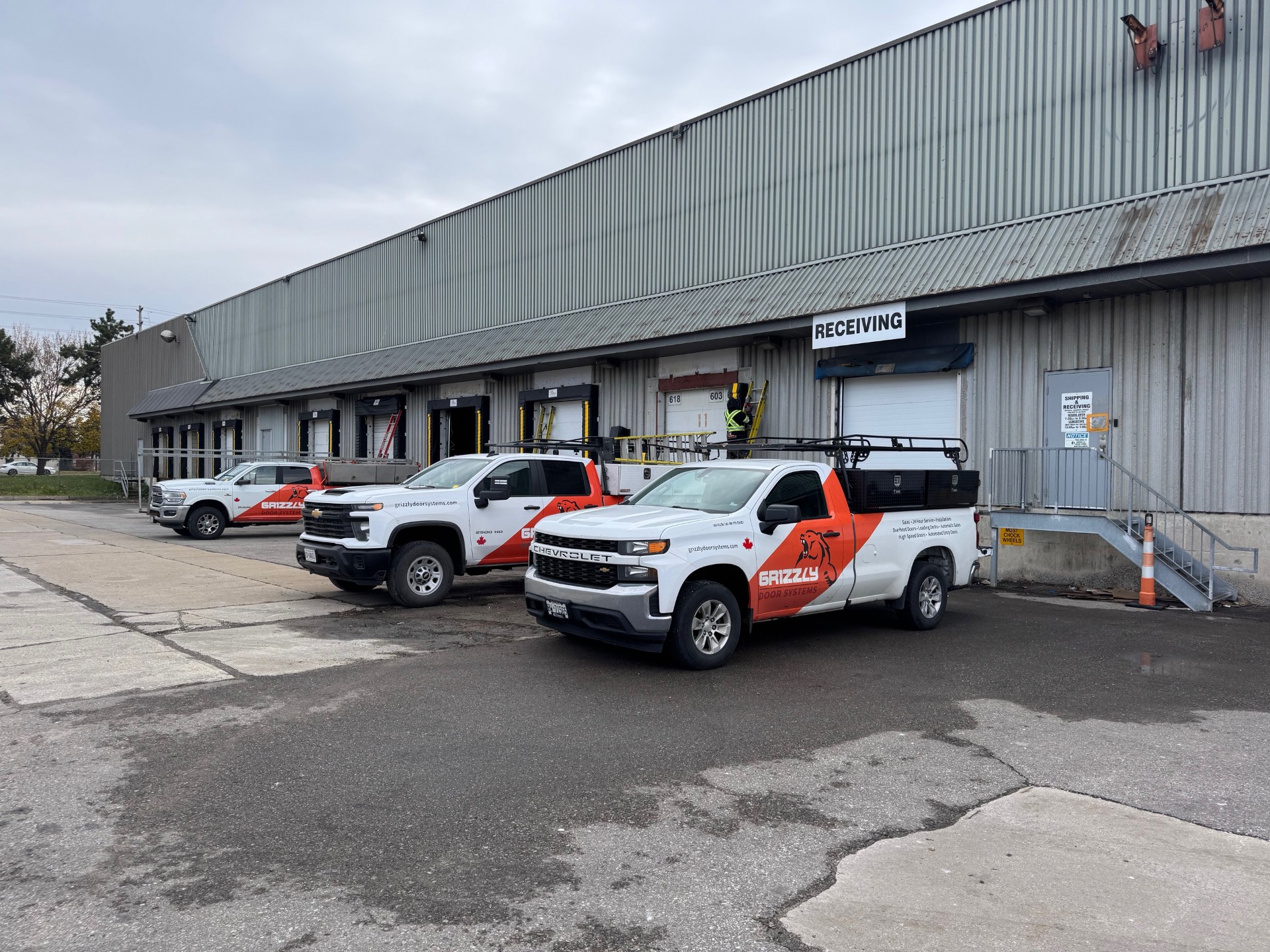 Overhead door window